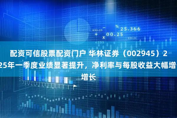 配资可信股票配资门户 华林证券（002945）2025年一季度业绩显著提升，净利率与每股收益大幅增长